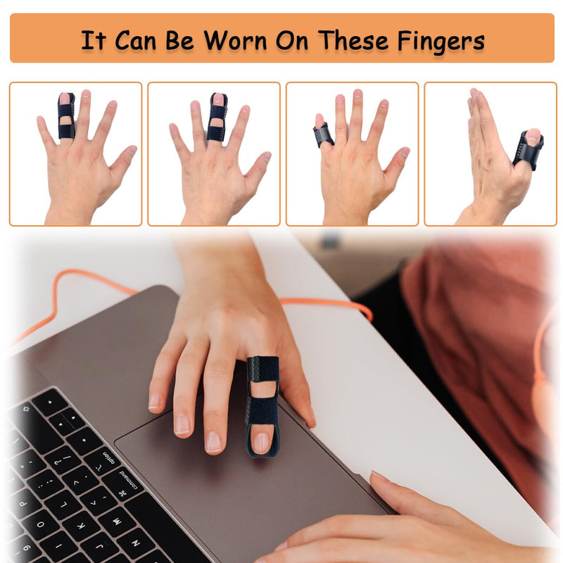 LICQIC Finger Splint, Finger Support - Finger Straightener - Finger Brace Splint for Straighten Broken Bent Finger & Arthritis Pain Relieve, 2 Pcs Pinky Finger Splint 2 Pinky Finger Splint - NewNest Australia