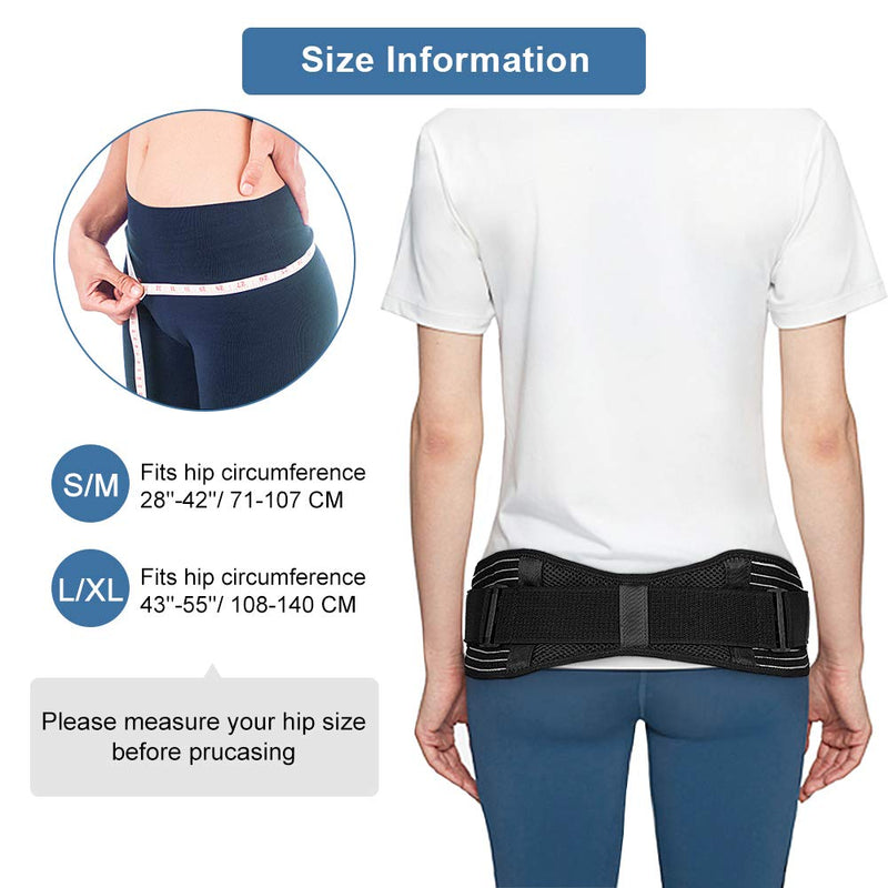 SI sacroiliac belt, lap belt for intervertebral discs, sacroiliac joint support belt with elastic straps SI belt hip support for pelvis, lower back, hips, groin, sciatic nerve (L/XL) L/XL - NewNest Australia
