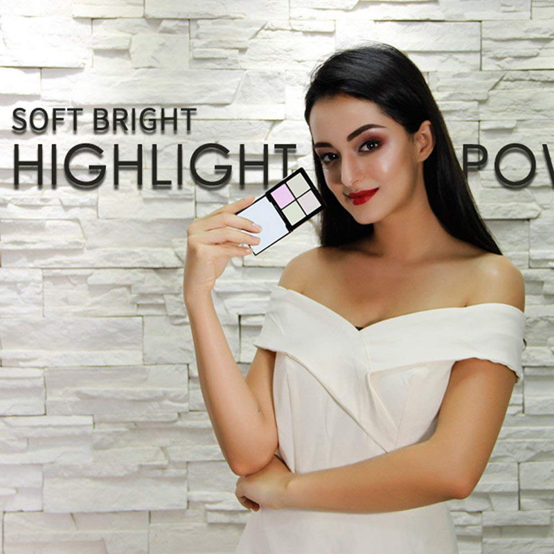 Highlighter 4 Colors Glow Kit Makeup Powder Face Illuminating Repair Highlighting Bronzer Palette - NewNest Australia