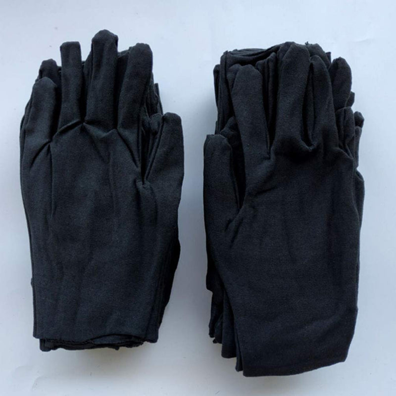 HEALLILY 12 Pairs Working Gloves Cotton Gloves Reusable Cleaning Gloves Adults Protective Gloves Labor Supply for Industrial Labor Gardening M Black M (Pack of 12) Black 1 - NewNest Australia