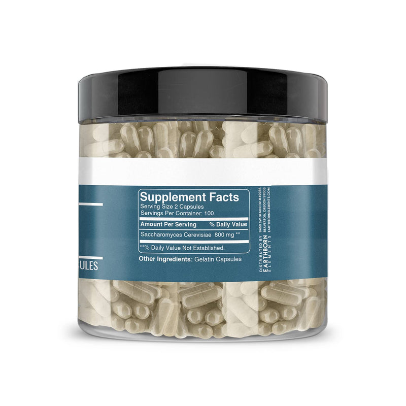 Earthborn Elements Brewer's Yeast 200 Capsules, Pure & Undiluted, No Additives 400 mg - NewNest Australia