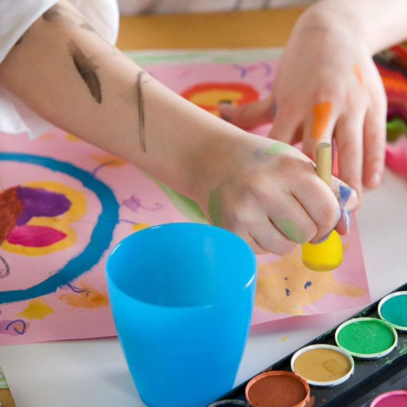 WAFJAMF 20-Pieces Assorted Size Round Sponges Brush Set, Paint Tools for Kids - NewNest Australia