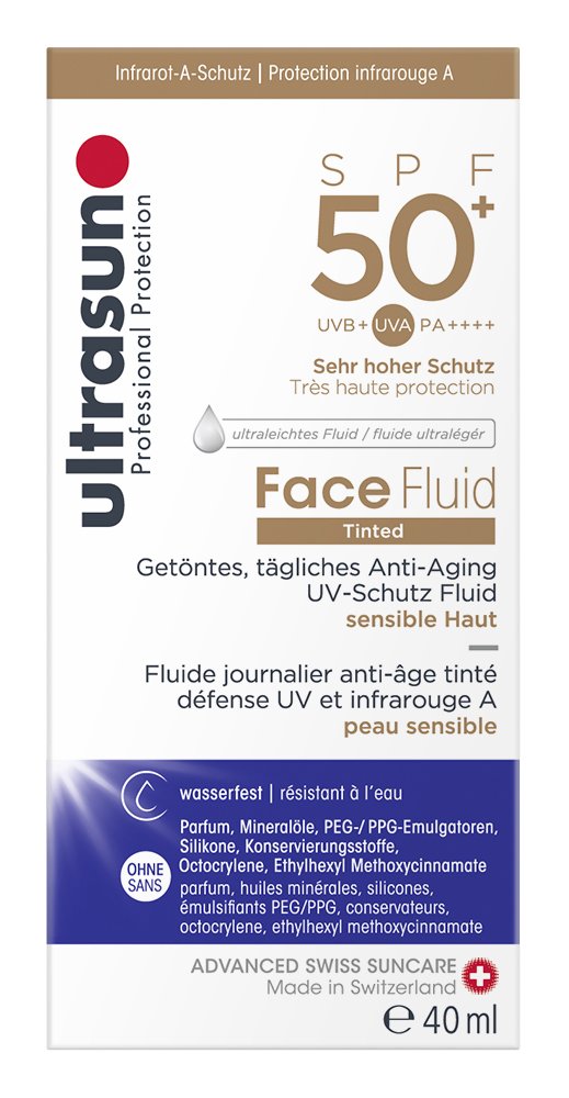 ultrasun Face Fluid Tinted Anti-Ageing SPF50+, 40 ml - NewNest Australia