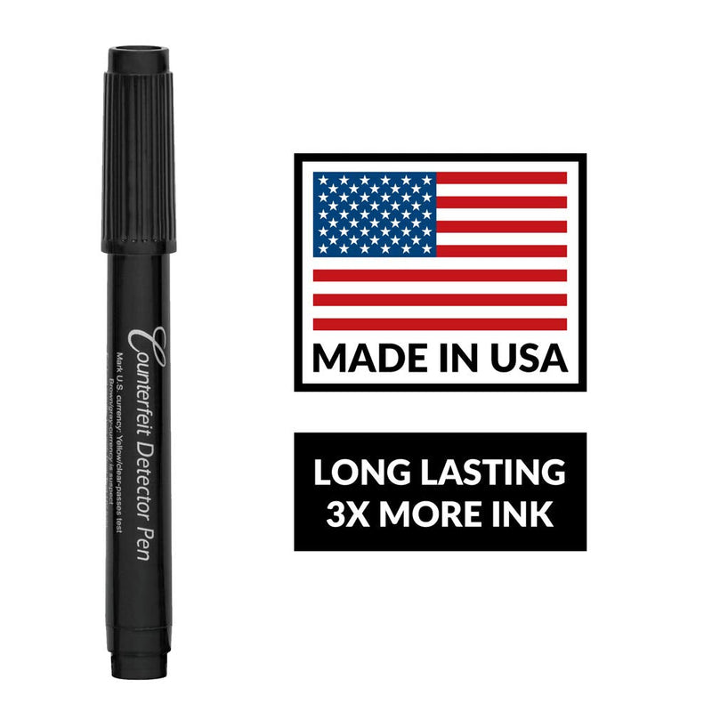 Dri Mark CFD5PK Counterfeit Bill Detector Marker Pen, Made in The USA, 3 Times More Ink, Pocket Size, Fake Money Checker - Money Loss Prevention Tester & Fraud Protection for U.S. Currency (Pack of 5) 5 Pack Pocket Size - NewNest Australia