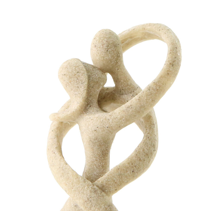 NewNest Australia - Winterworm Handcrafted Couple Kissing Lovers Abstract Figure Sandstone Statue for Crafts Wedding Home Decoration 