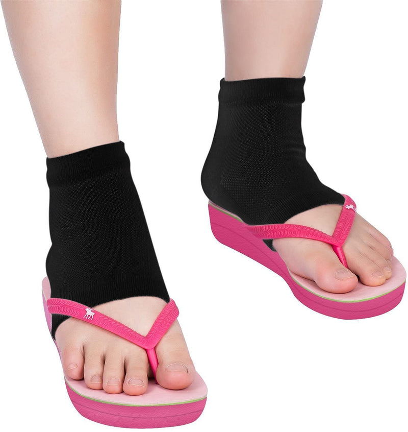 Moisturizing Socks,3 Pairs, Soft Ventilate Gel Heel Socks Open Toe Socks for Dry Hard Cracked Skin Moisturizing Day Night Care Skin (Black, Regular Size) Black - NewNest Australia