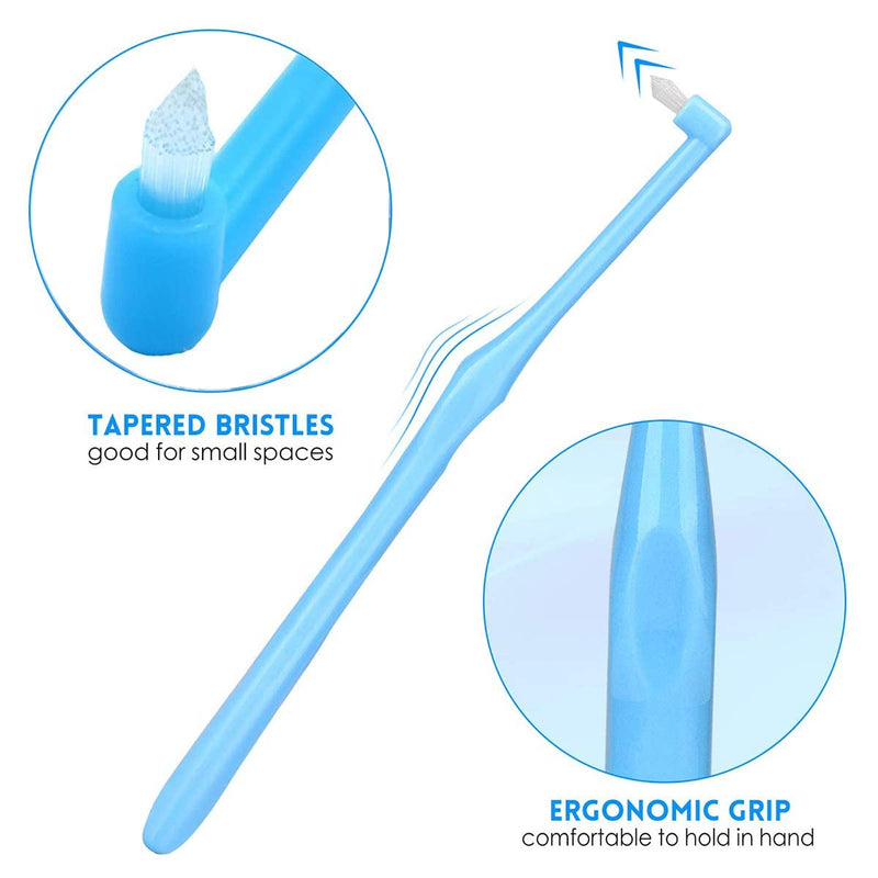 Maq 12 Pieces Manual Interspace Toothbrush For Orthodontic Braces And Bridges, Soft Slim Tufted Toothbrush, Bpa Free Toothbrushes For Hard To Reach Areas, Deep - NewNest Australia