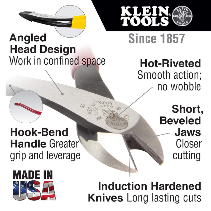 Klein Tools D248-9ST Pliers, Ironworker's Diagonal Cutting Pliers with High Leverage Design Works as Rebar Cutter and Rebar Bender, 9-Inch Standard - NewNest Australia