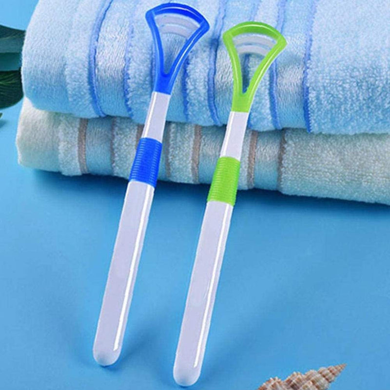 Tongue Scraper Cleaner, FANDE 10PCS Oral Scraping Cleaner, Tongue Cleaner Brush for Help Getting Rid of Bad Breath, Food Scraper to Keep Your Mouth Healthy and Clean (Set of 5 Colours) - NewNest Australia