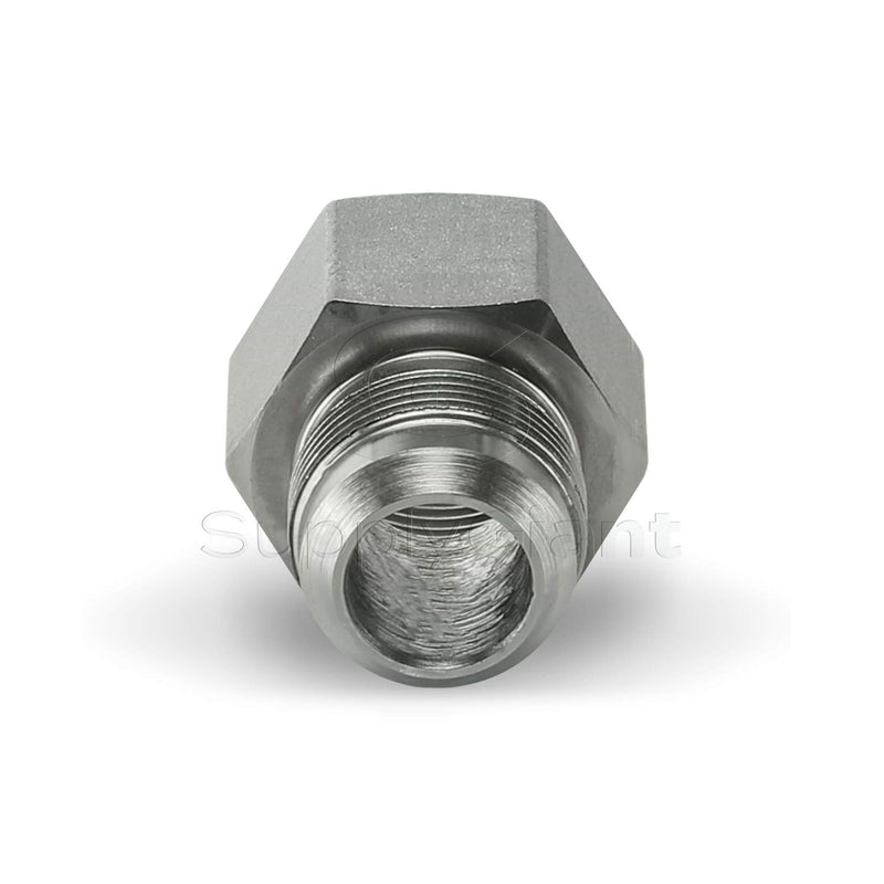 Flextron FTGF-38F38 Gas Connector Adapter Fitting with 3/8" Outer Diameter Flare Thread x 3/8" FIP, Uncoated, for Log & Space Connectors, Excellent Corrosion Resistance, Stainless Steel - NewNest Australia