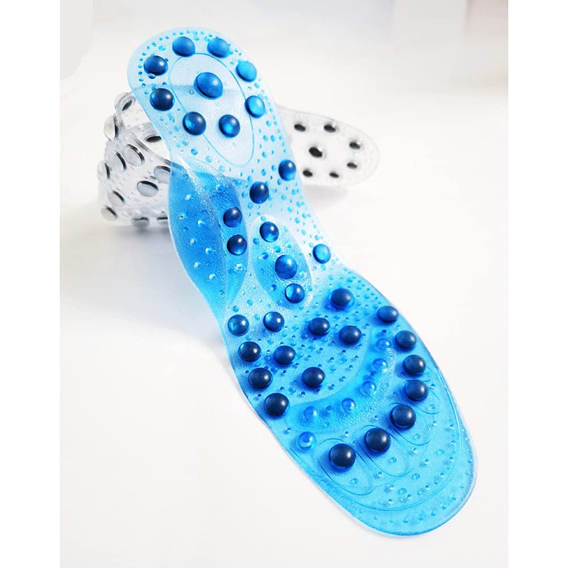 Magnetic Therapy Massage Insoles with Magnet 68PCS Stimulates the Pressure Points, Acupressure Promotion of Blood Circulation Sports Jogging Hiking Refreshing Breathable Healthcare Insole 41-45 Blue - NewNest Australia