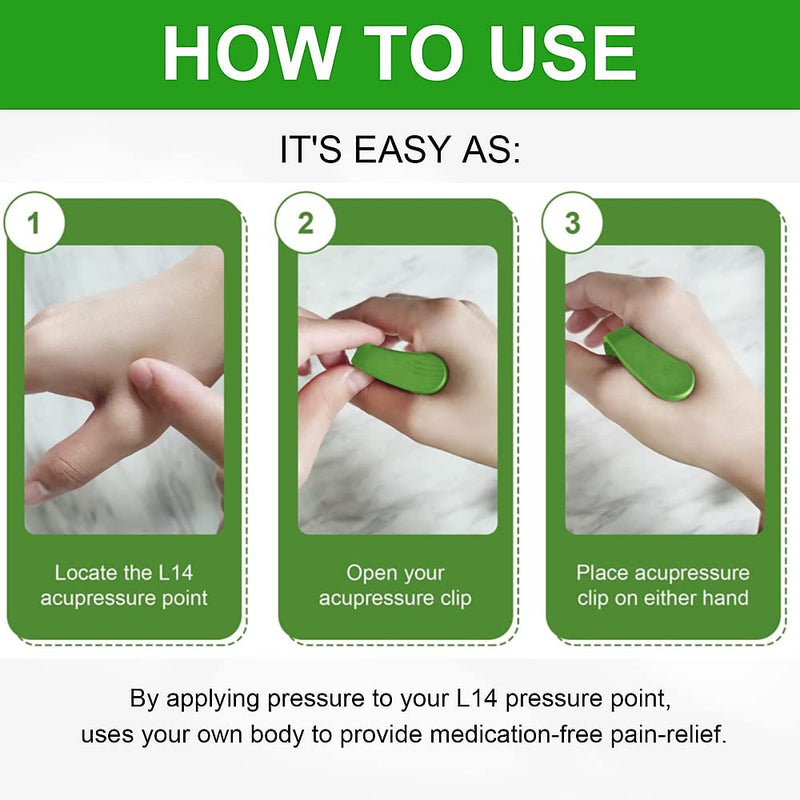 4 Pcs Acupressure Clip Migraine Relief Clip Portable Headache Clip Stress Relief Acupressure Massage Supporting Acupressure Relaxation Stress Alleviation - NewNest Australia