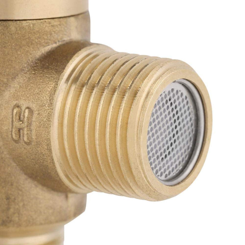 Thermostatic Mixing Valve, Brass Thermostat Control Water Blending Mixer Valve Temperature Pipe Basin - NewNest Australia