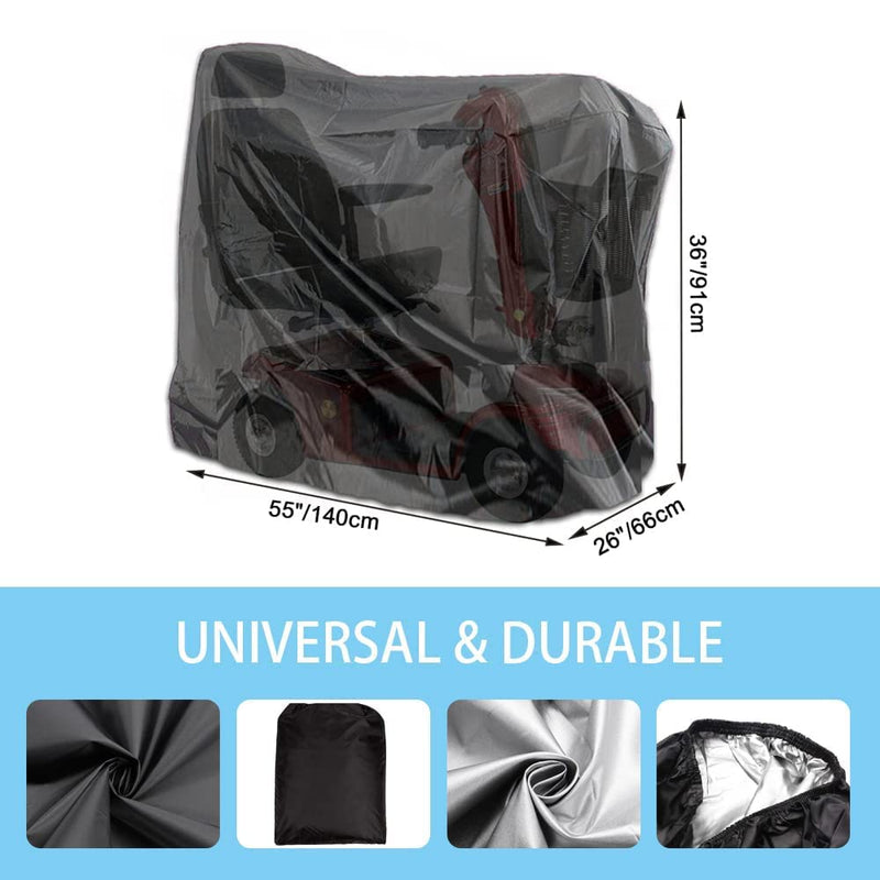 VVHOOY Mobility Scooter Cover Heavy Duty Mobility Scooter Rain Cover Waterproof 210D Oxford Electric Scooter Covers for Outdoor Storage All-Weather Indoor Outdoor Protection 140 x 66 x 91 cm - NewNest Australia