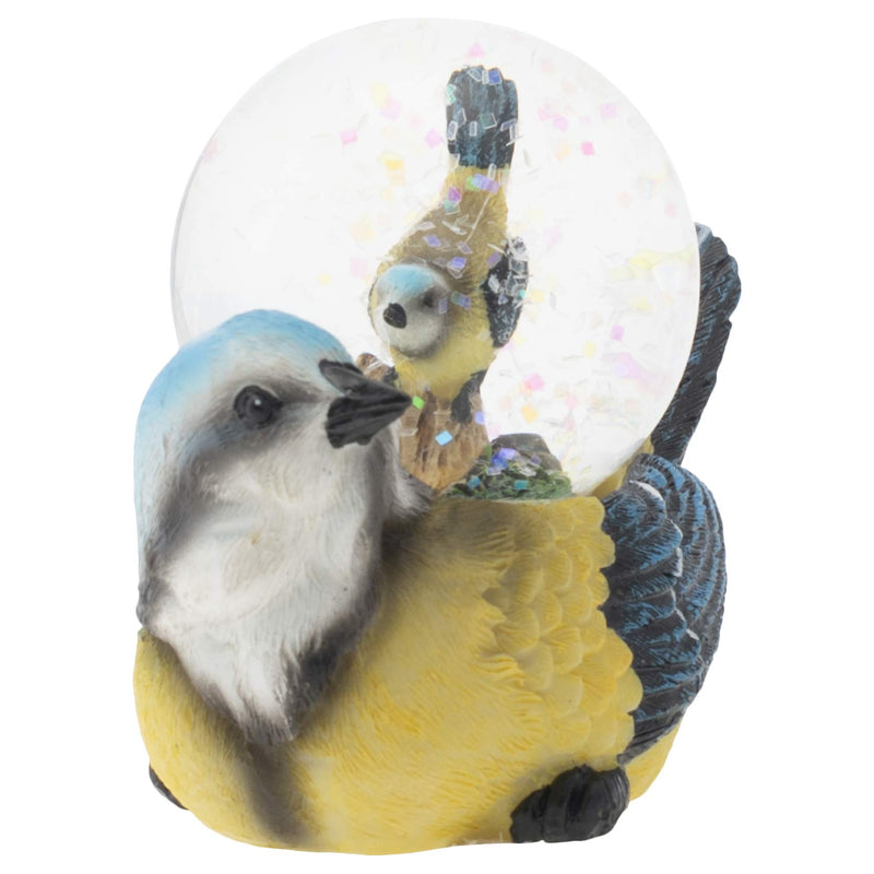 NewNest Australia - Elanze Designs White Headed Mommy and Baby Bird Figurine 45MM Glitter Water Globe Decoration 