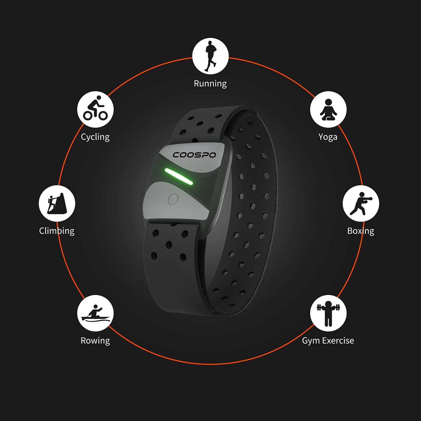 Coospo heart discount rate monitor strava