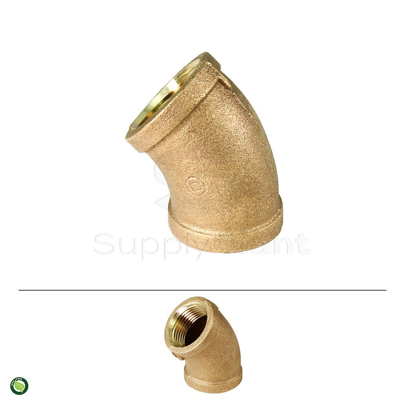 Supply Giant CSGM0100 1 45-Degree Elbow with Female National Taper Threads, Lead Free Brass Pipe Fitting, Durable, Higher Corrosion Resistance, Economical & Easy to Install, 7 - NewNest Australia