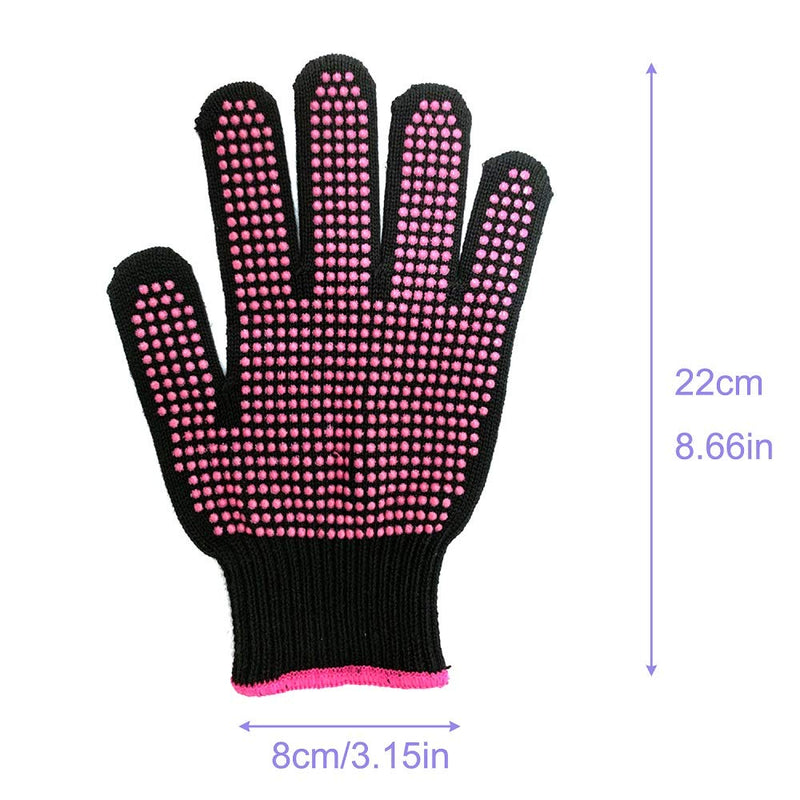 Professional Heat Resistant Glove Non Slip Silicone Bump for Hair Styling Heat Blocking for Curling, Flat Iron and Curling Wand Suitable for Left and Right Hands, 1 Piece - NewNest Australia