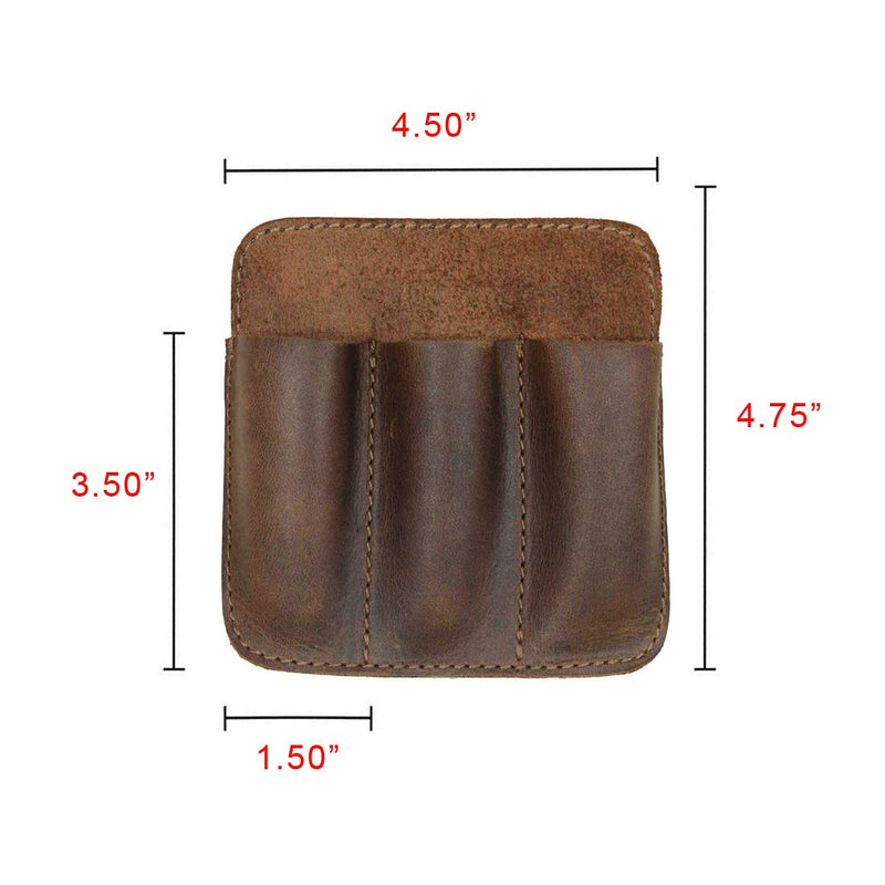 Hide & Drink, Rustic Durable Leather Minimalist Tool Pocket Pouch, Everyday Carry, Compact Organizer, Handmade Includes 101 Year Warranty :: Bourbon Brown - NewNest Australia