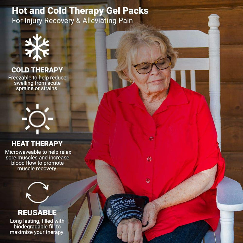 Ice Pack for Hot & Cold Therapy Gel Pack - Hot & Cold Relief, Reusable, Freezable & Microwaveable, Pain & Muscle Soreness, Arm, Leg, Knee, Shoulder, Back Pain Relief, Compression Pack & Strap Small (Pack of 1) - NewNest Australia