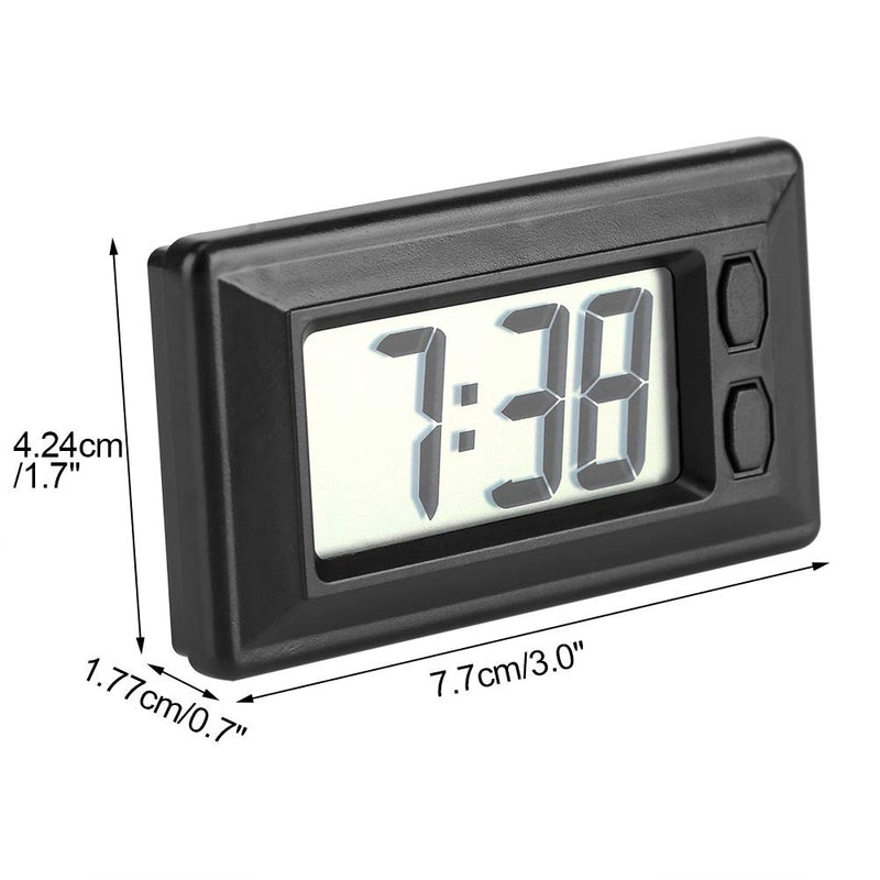 NewNest Australia - MAGT Digital Clock, Portable LCD Car Dashboard Desk Electronic Clock Date Time Calendar Display Dashboard with Adhesive Pad,Backlit Screen 