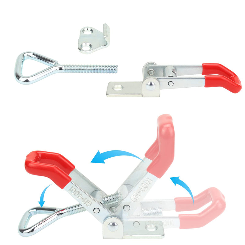 Favordrory 6 Pack Toggle Latch Clamp, Pull Latch, Adjustable Toggle Clamp Latch, Heavy Duty Toggle Latch, 150Kg 330Lbs Holding Capacity (25 Pieces Screws) - NewNest Australia