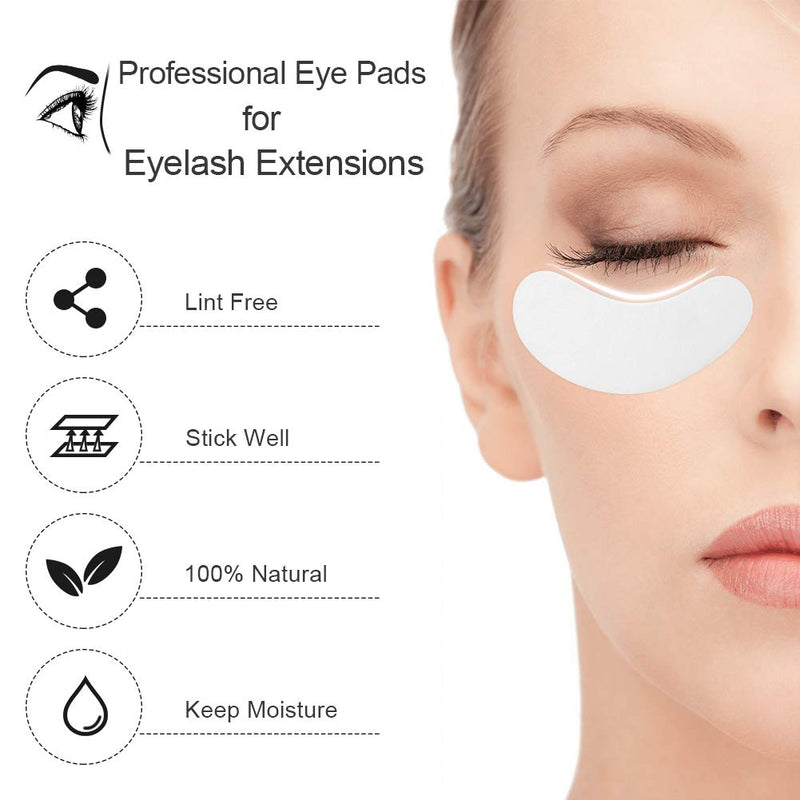 100 Pairs Under Eye Pads, Eyelash Extension Eye Pads, 100% Natural Hydrogel Eye Patch Lash Gel Pad for Eyelash Extensions supplies, Beauty Makeup Eye Mask Kit - NewNest Australia