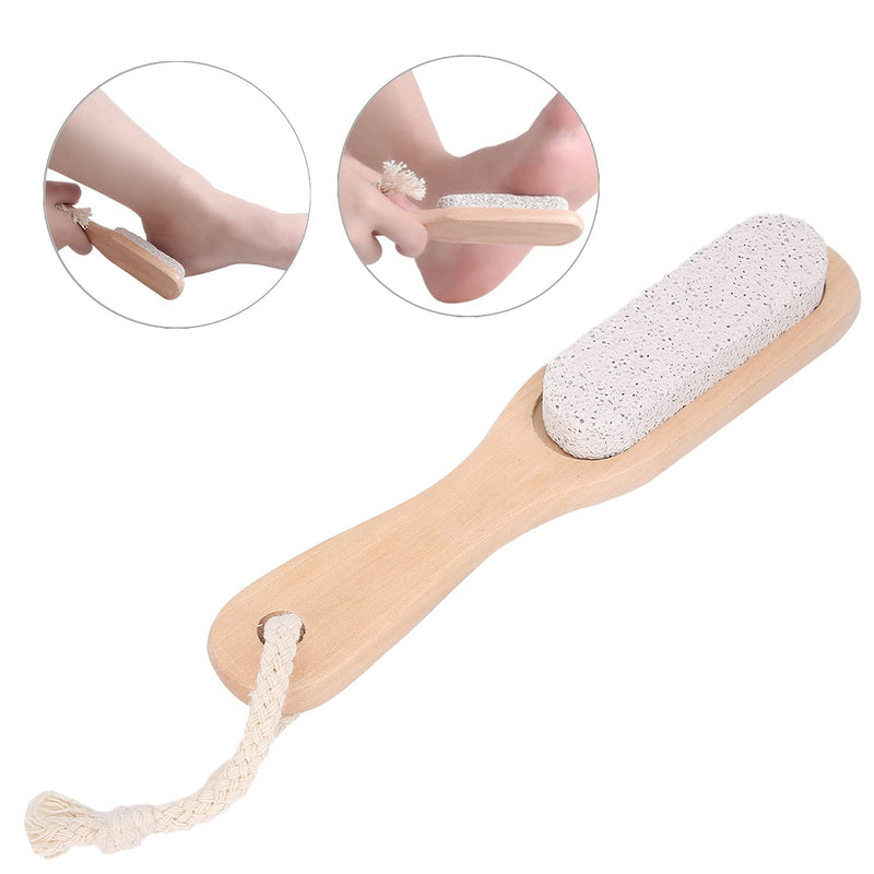 Foot Stone File - Foot File Callus Removal Pumice Stone Foot Pedicure Tool Wooden Pedicure Foot Washer With Handle Foot Pedicure Tool For Feet Hands And Body Scrub - NewNest Australia