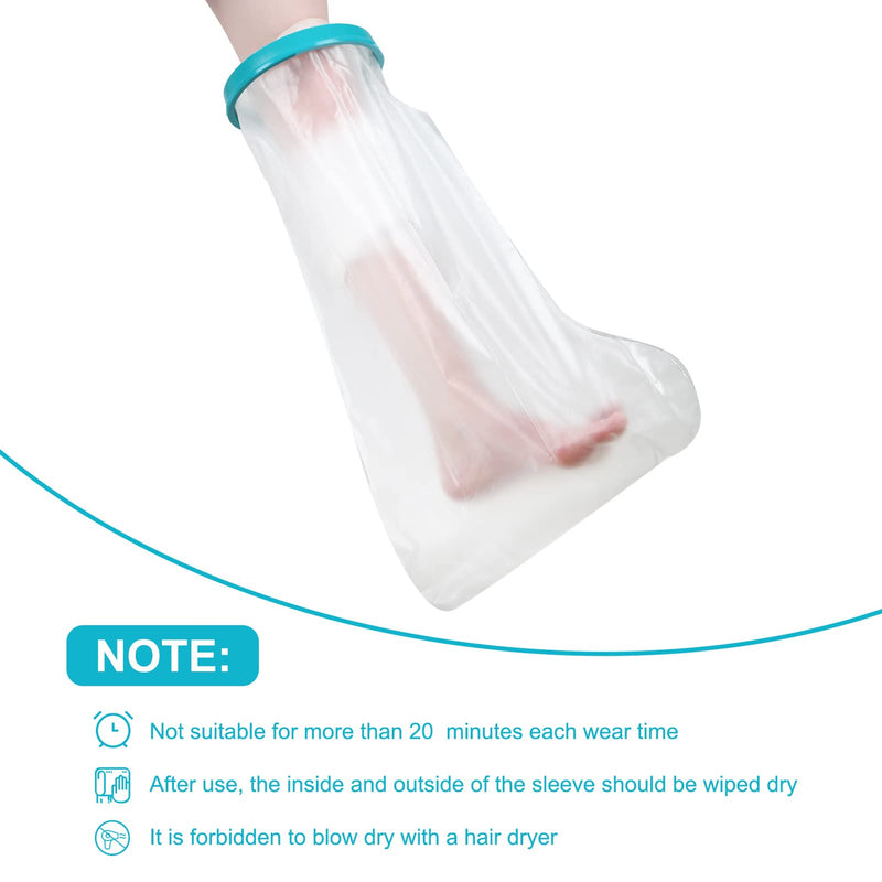 Fasola Leg Shower Protection, Bandage Protection Waterproof Adults for Broken Toes, Ankles, Burning, Reusable Plaster Shower Protection Leg Keep Wounds and Bandages Dry While Bathing 60 cm (Leg) - NewNest Australia