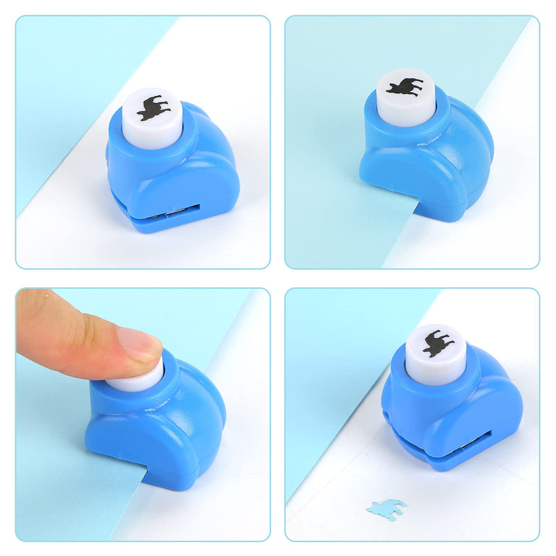 LoveInUSA Animals Hole Punch Set, 10PCS Kids Paper Craft Punches Decorative Hole Puncher for Crafting Scrapbook Nail Designs Blue - NewNest Australia