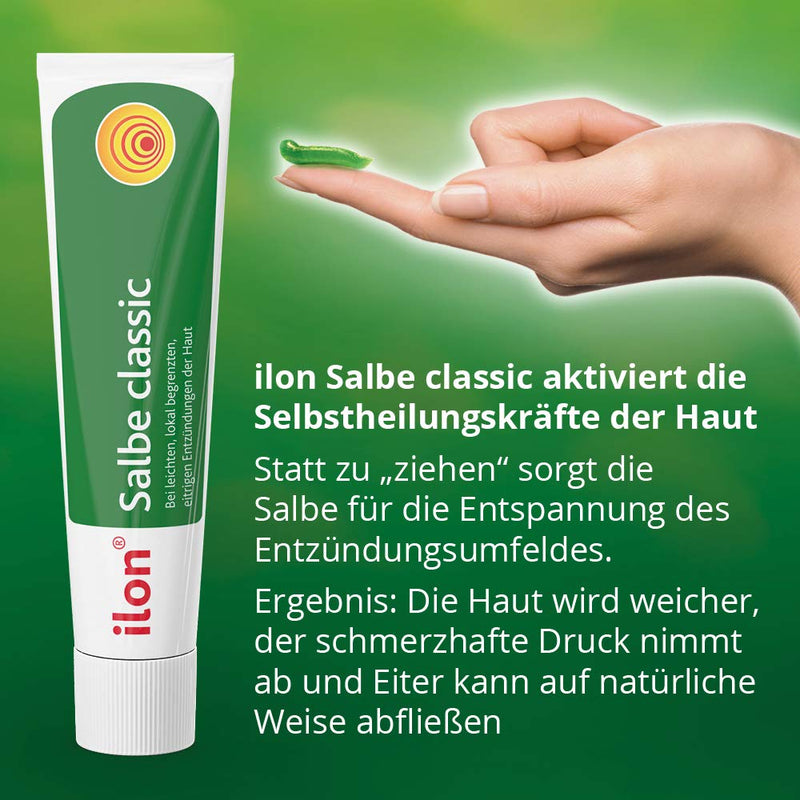 ilon ointment classic 25 g, green ointment for the treatment of skin inflammation, relieves redness, feelings of tension, pain and swelling, unique plant-active ingredient complex, 1 piece - NewNest Australia