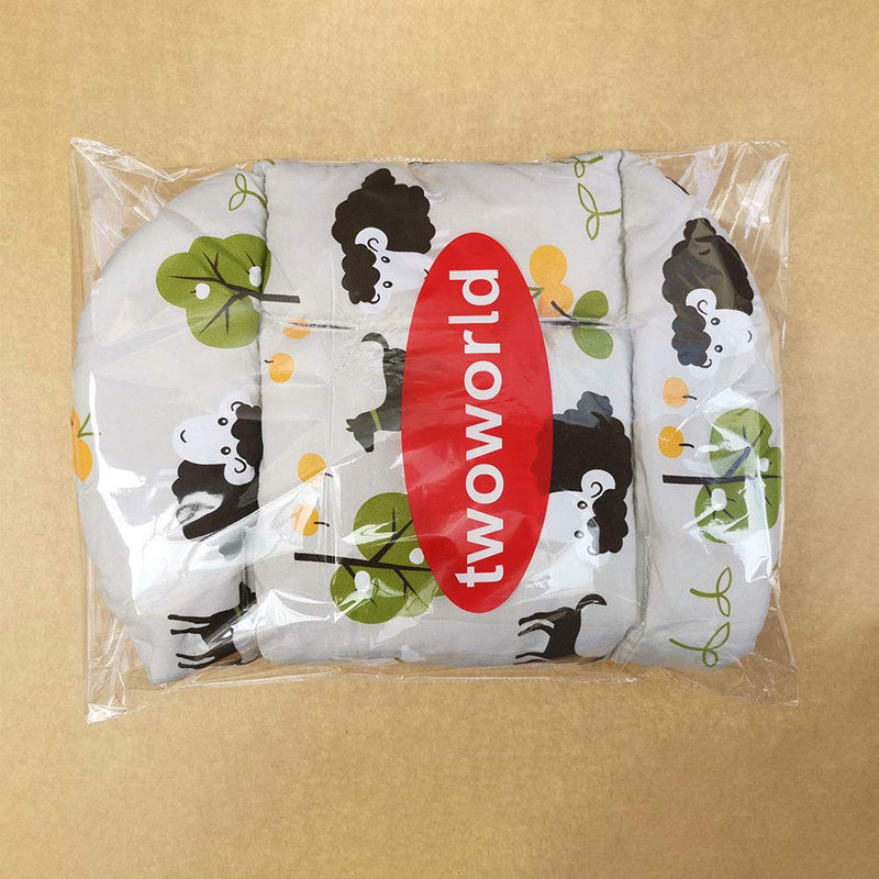 Twoworld High Chair Cushion, Large Thickening Baby High Chair Seat Cushion Liner Mat Pad Cover Breathable(Grey Sheep) - NewNest Australia