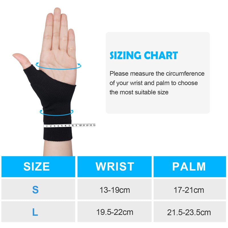 ACWOO Arthritis Gloves, Elastic Wrist Support Thumb Support Brace with Gel, Breathable Comfortable Carpal Tunnel Splint per Relieves Wrist Thumb Pain, Sprains, Tendonitis and Joint Pain (S) S - NewNest Australia
