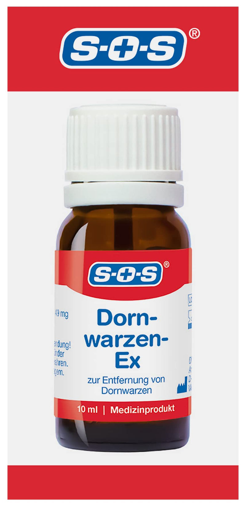 SOS Plantar Warts-Ex Removal of Plantar Warts on the Foot - Wart Remedies with Salicylic Acid & Lactic Acid for Children from 6 Years - Medical Product 1 x 10 ml 10 ml (Pack of 1) - NewNest Australia
