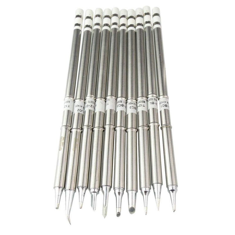 WSDMAVIS 10Pcs/Set T12 Soldering Iron Tips Replacement for T12-K D16 D12 BC2 BC3 ILS J02 KU BL BC1 Soldering Station Tool - NewNest Australia