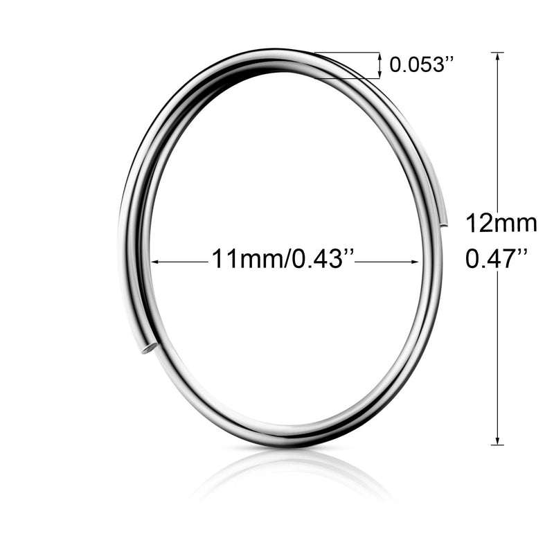 Fushing 100Pcs Stainless Split Rings, Crystal Chandeliers Connectors for Chandelier, Curtain,Suncatchers, Crystal Garland,Necklaces, Keys, Earrings, Jewelry Making and Craft Ideas(12mm) 12mm - NewNest Australia