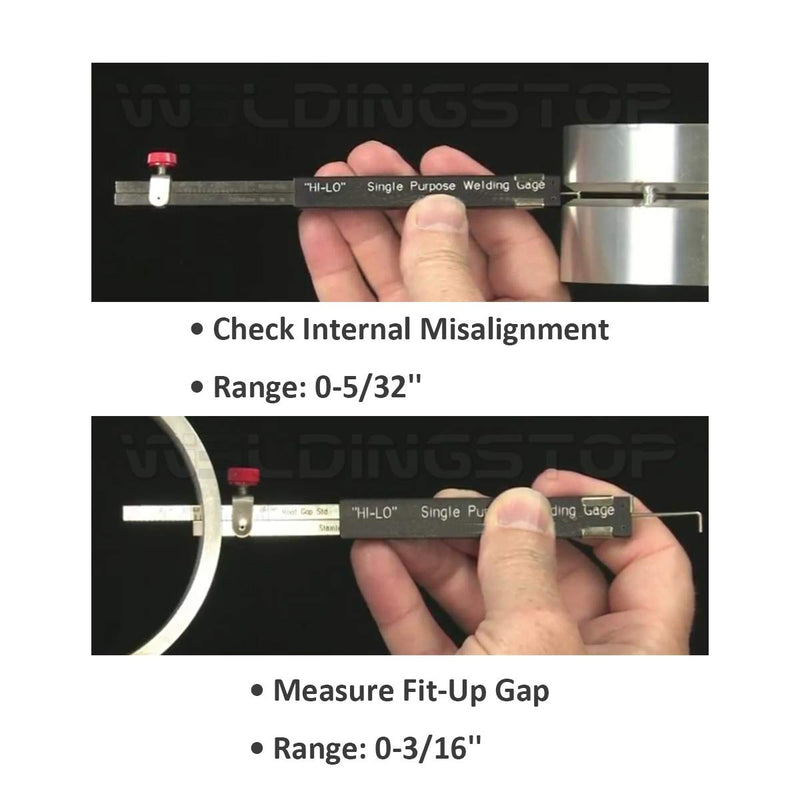 Hi Lo Gauge Hi-Lo Internal Welding Gage Single Purpose In Inch Stainless Steel - NewNest Australia