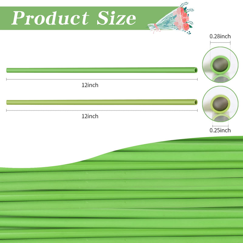 1/4 inches Stem Covers for DIY Bouquets 12 inch Artificial Flower Stem Covers for DIY Wedding Centerpiece Bouquet (Green) green - NewNest Australia