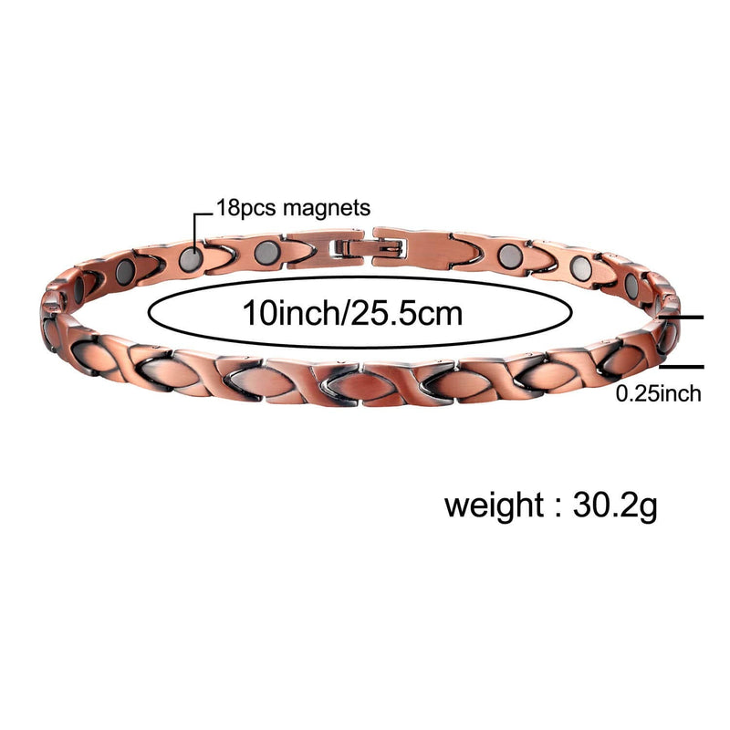 Copper Bracelet Anklet for Women 10.0 inches Adjustable Ankle Bracelet - NewNest Australia