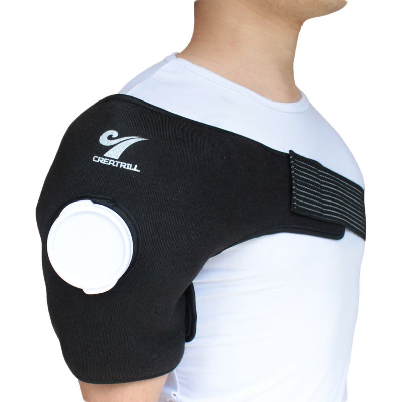Creatrill Reusable Hot Cold Therapy Ice Bag Pack (9") Neoprene Core Wrap with Elastic Strap, Portable Moist Heating Brace First aid Ice Compression Sleeves Pain Relief Pad - NewNest Australia