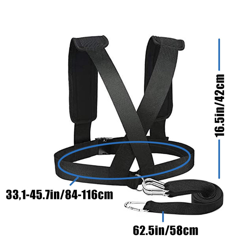 Sled Harness Tire Pulling Harness Pull Strap for Fitness Resistance Training Speed Harness Trainer Football Workout Equipment - NewNest Australia
