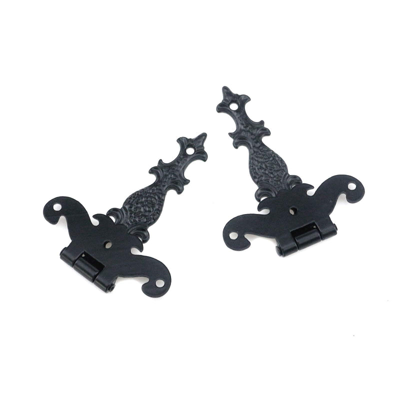 MY MIRONEY 4.45" x 2.72" Tee Hinge Zinc Alloy Black Decorative T-Strap Hinges Door Hinges with Screws Pack of 4 - NewNest Australia