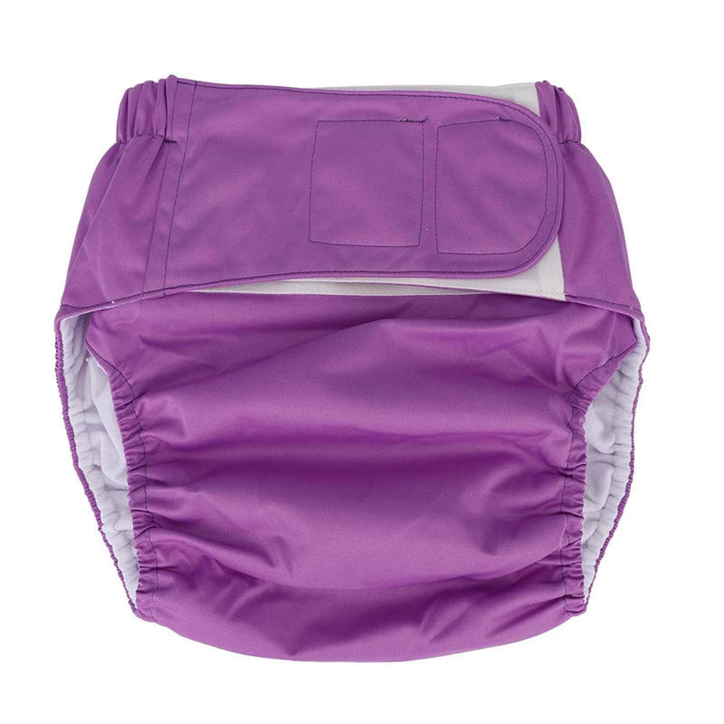 Adult Cloth Diaper, Waterproof & Reusable Elderly Incontinence Protection Nappies Underwear with Maximum Absorbency for Adult Incontinence Care, Unisex, Suitable Waist for 19.7-49.9inch(Purple) Purple - NewNest Australia