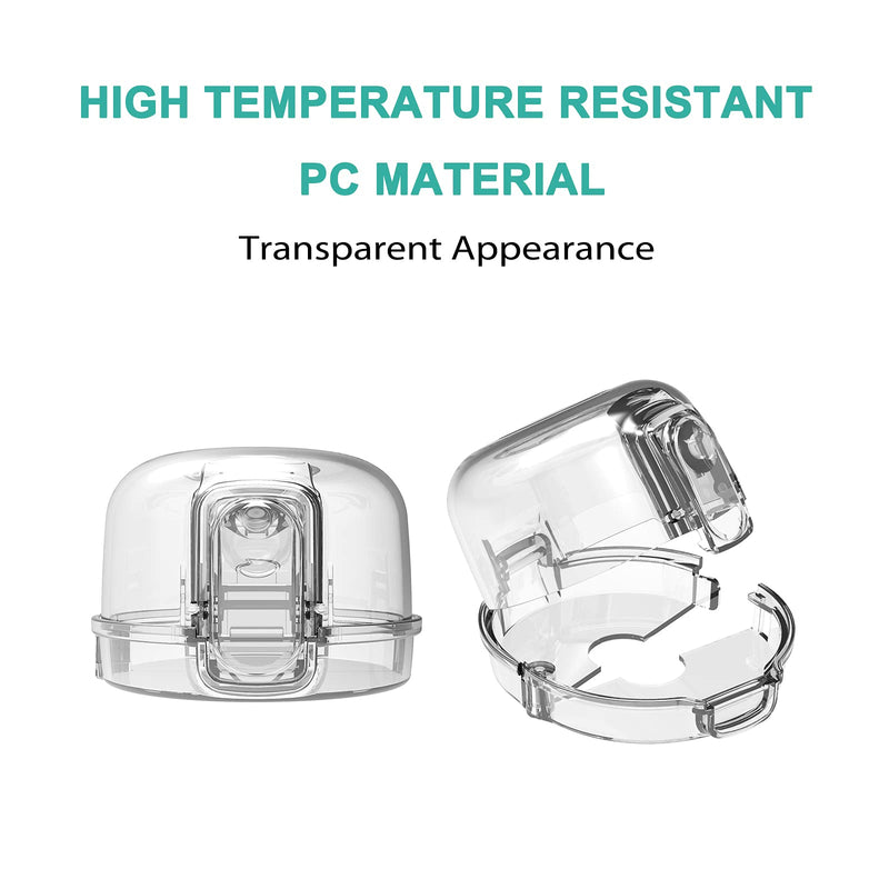 Stove Knob Covers for Child Safety (5 + 1 Pack) Double-Key Design and Upgraded Universal Size Gas Knob Covers Clear View Childproof Oven Knob Covers for Kids, Babies (Clear) - NewNest Australia