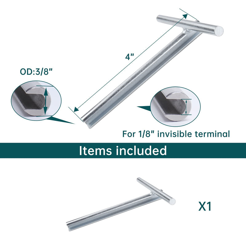 Muzata 1Pc Upgraded Version Custom Socket Wrench for 1/8"Invisible Cable Railing kit Fit for Muzata CV1 Hidden Turnbuckle Tensioner on Wood Metal Posts for Deck Stair CT16, CT1 1/8‘’ 1Pcs - NewNest Australia