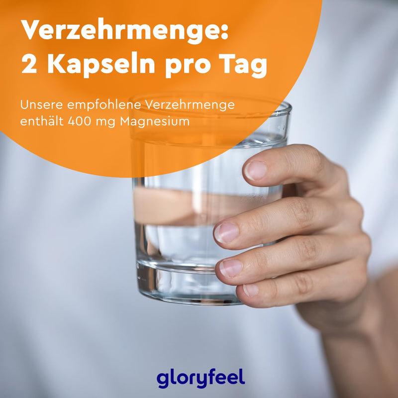 Magnesium 400 capsules - 760mg, of which 400mg is elemental magnesium per daily dose - Supports muscle function and energy metabolism* - Laboratory tested, vegan and made in Germany without additives - NewNest Australia