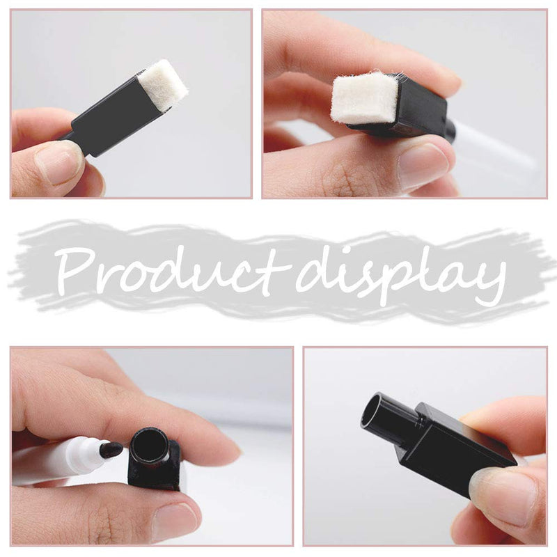 RETON 50 Pcs Rewritable Magnetic Dry Wipe White Board Markers Pens with Eraser Cap, 4.4 in Mini Dry Erase Marker with Fine Tip for Classroom, Office, Hospital, Home and Factory (50 Pcs, Black) 50 Pcs, Black - NewNest Australia