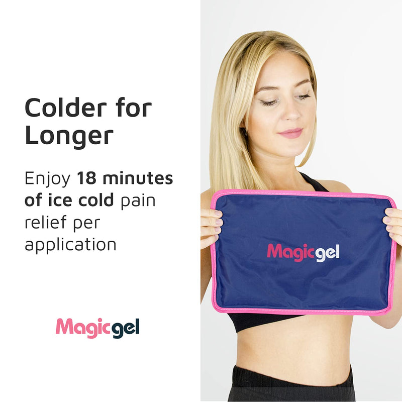 Premium Ice Pack (Reusable) - Gel Ice Pack for Icing Injuries, Pain Relief, Cold Compress for Reducing Swelling. Flexible. by Magic Gel 1 Count (Pack of 1) - NewNest Australia