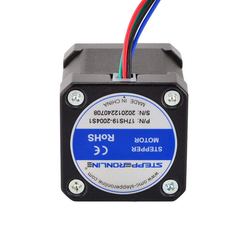 STEPPERONLINE Nema 17 Stepper Motor Bipolar 2A 59Ncm(84oz.in) 48mm Body 4-lead W/ 1m Cable and Connector compatible with 3D Printer/CNC - NewNest Australia