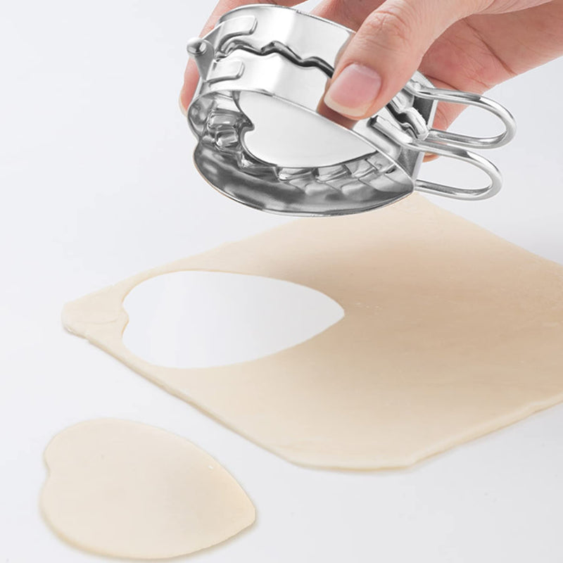 MGGi Heart Shaped Ravioli Mold Pierogi Dumpling Maker, Stainless Steel Goya Empanada Press Mold, Ravioli Mould Crimper, Wraper Dough Cutter - for Small Pie Ravioli Chinese Dumpling Pastry - NewNest Australia
